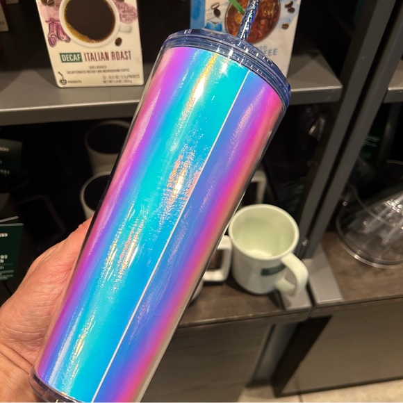 Starbucks Chromatic Iridescent Dome Tumbler Cold Cup 24oz Summer 2023 Release - Picture 12 of 16